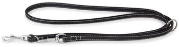 Das Lederband Führleine Barcelona Black 200cm 18mm