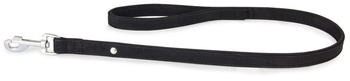 Das Lederband Hundeleine Boston schwarz/schwarz 110cm 14mm
