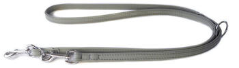 Das Lederband F&uuml;hrleine Amsterdam grey/grey 200cm 18mm