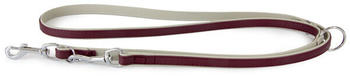 Das Lederband F&uuml;hrleine Amsterdam Merlot/Grey 200cm 14mm