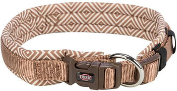 Trixie Premium Halsband extra breit M-L boho-rauten/karamell (1988427)
