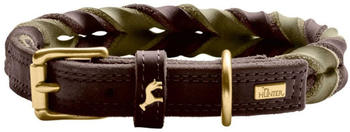 Hunter HUNTER Halsband Solid Education Duo XS dunkelbraun/oliv (69075)