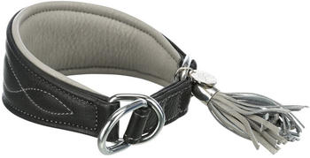 Trixie Active Comfort Windhundehalsband mit Zug-Stopp schwarz/grau XS-S