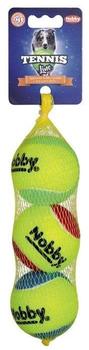 Nobby Tennisball sortiert 6,5 cm 3er Netz Größe M - [GLO689310003]