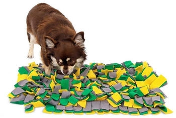 Lionto Schn&uuml;ffelteppich f&uuml;r Hunde gelb/ gr&uuml;n