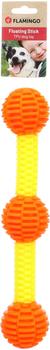 Flamingo Hundespielzeug Lipa Stock mit 3 orangenen Bällen