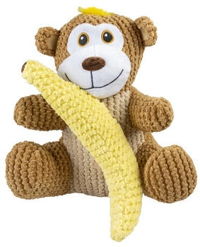 Duvo+ Hundespielzeug Plüsch Affe mit Banane gelb/braun