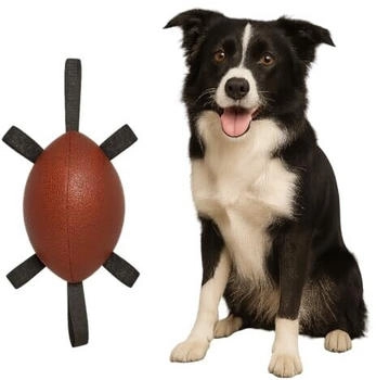 Flamingo Hundespielzeug Towo Rugby dunkelbraun