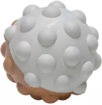 Beeztees Puppy Spielball Denise terrakotta/grau aus Gummi, Durchmesser: 7,5 cm