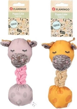 Flamingo Hundespielzeug für Welpen Britty Giraffe mit Ball & Seil