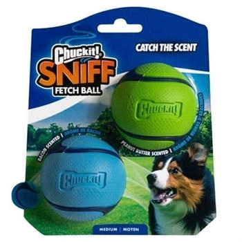 Chuckit! Hundespielzeug Sniff Fetch Ball Bacon & Peanut Butter - 2er Pack