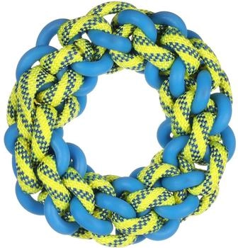 Flamingo Hundespielzeug Tofla Ring blau/gelb, Maße: 17 x 17 x 5 cm