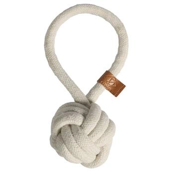 David Douillet D&D Hundespielzeug Harper Ball mit Schlaufe beige, Maße: 22 cm / Ø 12 mm