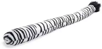 Beeztees Hundespielzeug Dschungel Zebraschwanz aus Plüsch schwarz/weiß