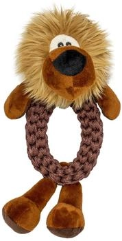 Duvo+ Hundespielzeug Zoo Friends Löwe Ring braun