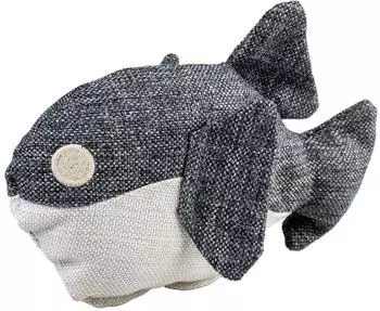 Duvo+ Hundespielzeug Eco Plüsch Fisch Fugu grau, Maße: 19 x 13 x 8 cm