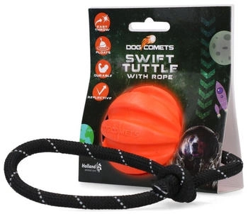 Dog Comets Ball Swift Tuttle mit Seil orange