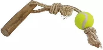 Nobby Kaffeeholz mit Seil und Ball ca. 40 cm