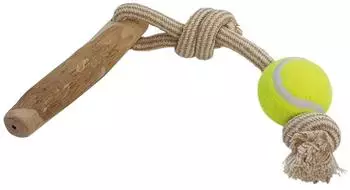 Nobby Kaffeeholz mit Seil und Ball ca. 48 cm