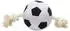 Beeztees Fußball mit Seil schwarz/weiß aus Plüsch
