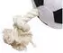 Beeztees Fußball mit Seil schwarz/weiß aus Plüsch