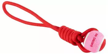 coockoo Ball mit Seilschlaufe Swing Me rot/rosa