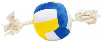 Beeztees Volleyball mit Seil aus Pl&uuml;sch 27 cm