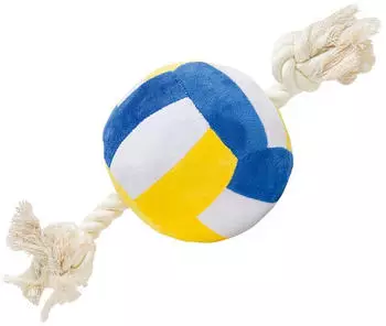 Beeztees Volleyball mit Seil aus Pl&uuml;sch 33 cm