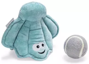 Beeztees Pl&uuml;sch Muschel mit Tennisball
