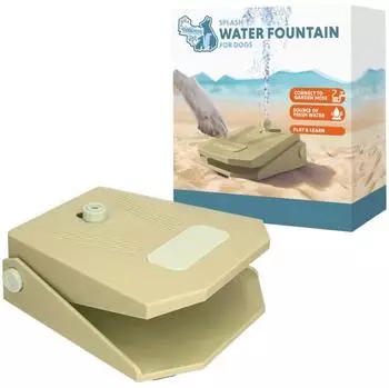 Coolpets Splash Water Fountain Wasserspielzeug f&uuml;r Hunde, beige