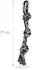 Relaxdays Hundespielzeug Seil 70cm, 2er Set, schwarz/grau