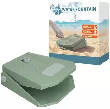 Coolpets Splash Water Fountain Hundespielzeug, olivgrün