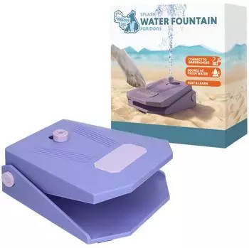 Coolpets Splash Water Fountain Wasserspielzeug für Hunde, lila