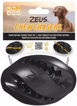 Zeus ChewChasers Leckerli-Rugbyball, schwarz, 12,5cm (96243)