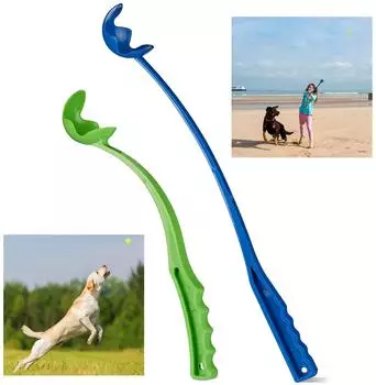Relaxdays Ballschleuder f&uuml;r Hunde, Kunststoff, 2er-Set