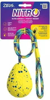 Zeus NITRO Weighted Slinger mit Seil, 9,2cm, Hundespielzeug aus Gummi (96218)