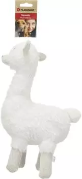 Flamingo Hundespielzeug Cino Alpaka wei&szlig;, Ma&szlig;e: 14 x 22 x 34 cm
