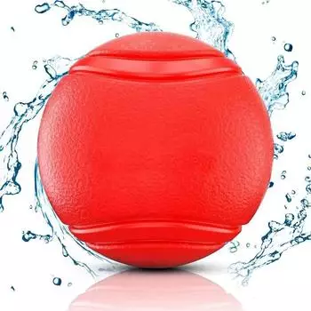 Intirilife Hunde-Gummiball 7cm, rot (IL-100102)