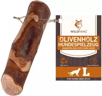 Wildfang Olivenholz Kaustab f&uuml;r Hunde, Gr&ouml;&szlig;e L