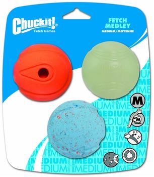 Chuckit! Medley Balls Hundebälle Mix Medium 3 Bälle 6,5cm