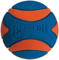 Chuckit! Chuckit! Hunde-Gummiball Ultra Squeaker blau, Gr. L, Durchmesser: ca. 7,6 cm