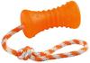 Kerbl ToyFastic Knochen am Seil für Hunde, 12,5 x Ø 7cm, orange