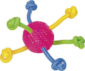 Nobby TPR Ball mit Spielseilen 8cm pink