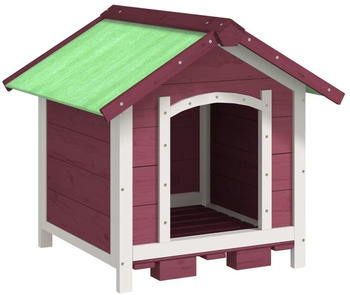 vidaXL Dog kennel solid pine wood 65 x 65 x 61,5 cm moka (172275)