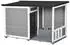 Pawhut Hundehütte mit 2 Fressnäpfen Veranda wetterbeständig BxTxH: 103x62x66 cm (D02-144V00GY)