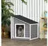 Pawhut Hunde-Zubehör weiß Holz B/H/L: ca. 58x71x77 cm (D02-151V00GY)