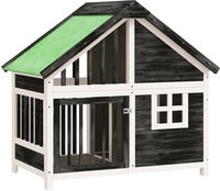 vidaXL Hundeh&uuml;tte Grau 96x60,5x87 cm Massivholz Kiefer
