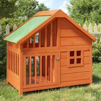 vidaXL Dog kennel solid wood pine 96 x 60,5 x 87 cm brown (172267)