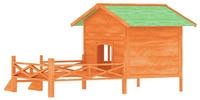 vidaXL Hundeh&uuml;tte Braun 159x120x88,5 cm Massivholz Kiefer