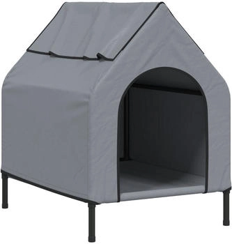 vidaXL Dog house Oxford fabric/steel grey 90 x 65 x 85 cm (172590)